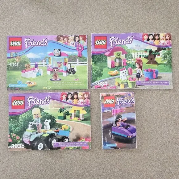 LEGO Friends 4 Set Lot 3935 3934 41302 30409 Animal Lovers 100% Complete - Picture 10 of 11
